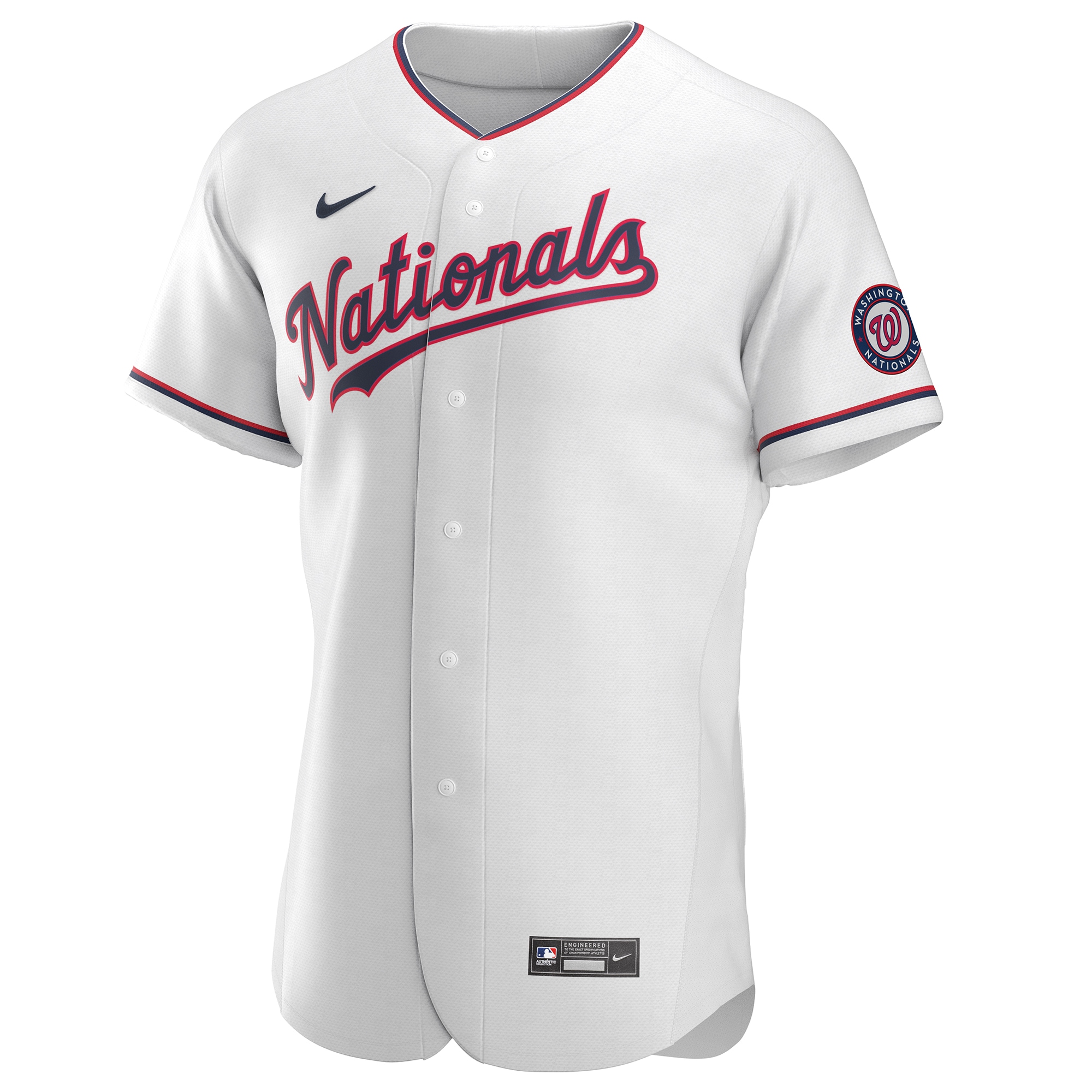 Alternative view of Washington Nationals Alternate Authentic Team Jersey – White