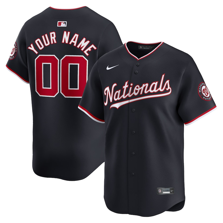 Washington Nationals Alternate Limited Custom Men Jersey - Navy - JS621 