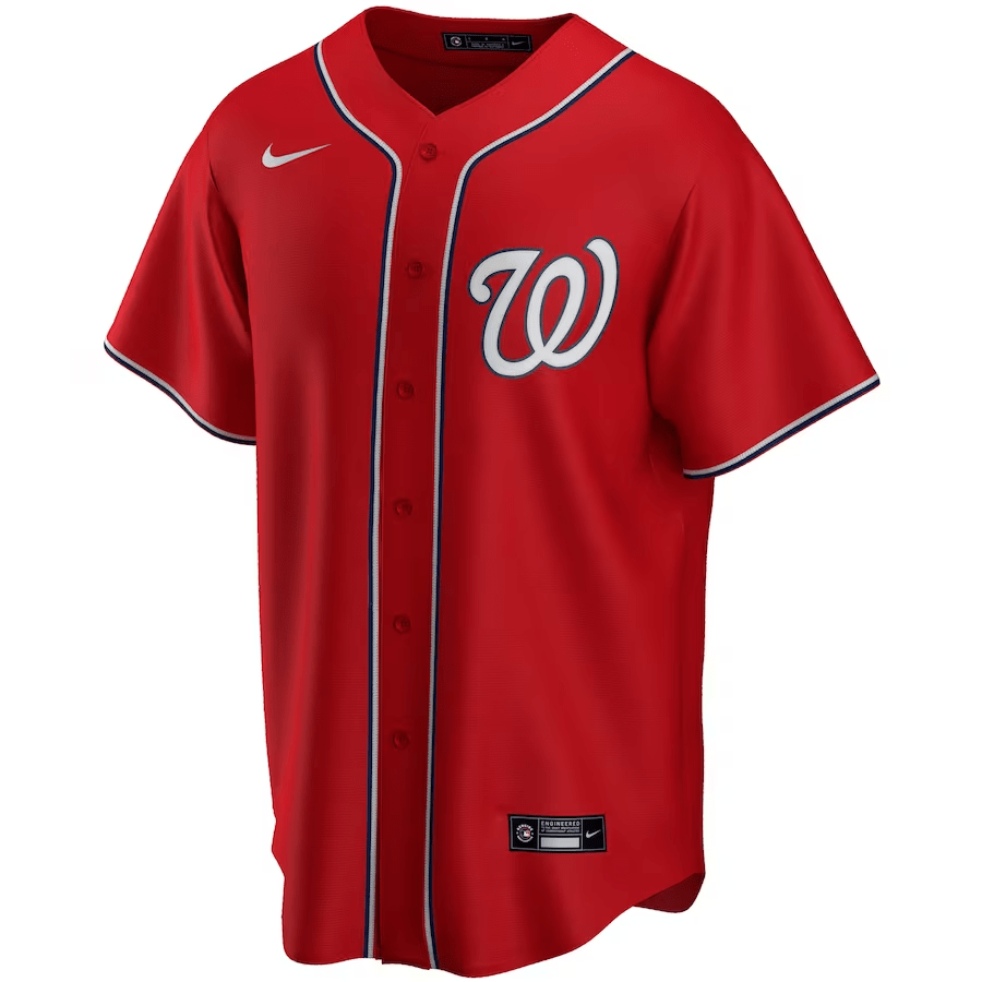 Alternative view of Washington Nationals Alternate Men Jersey - Red - JS150 