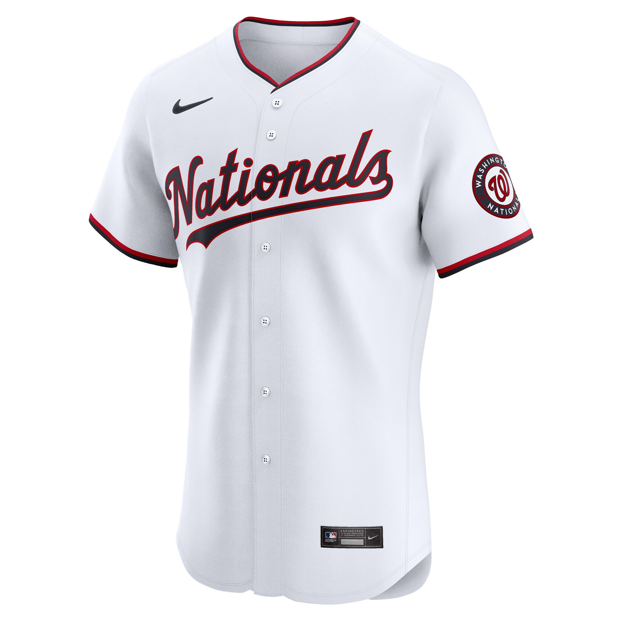 Alternative view of Washington Nationals Home Elite Custom Jersey - White