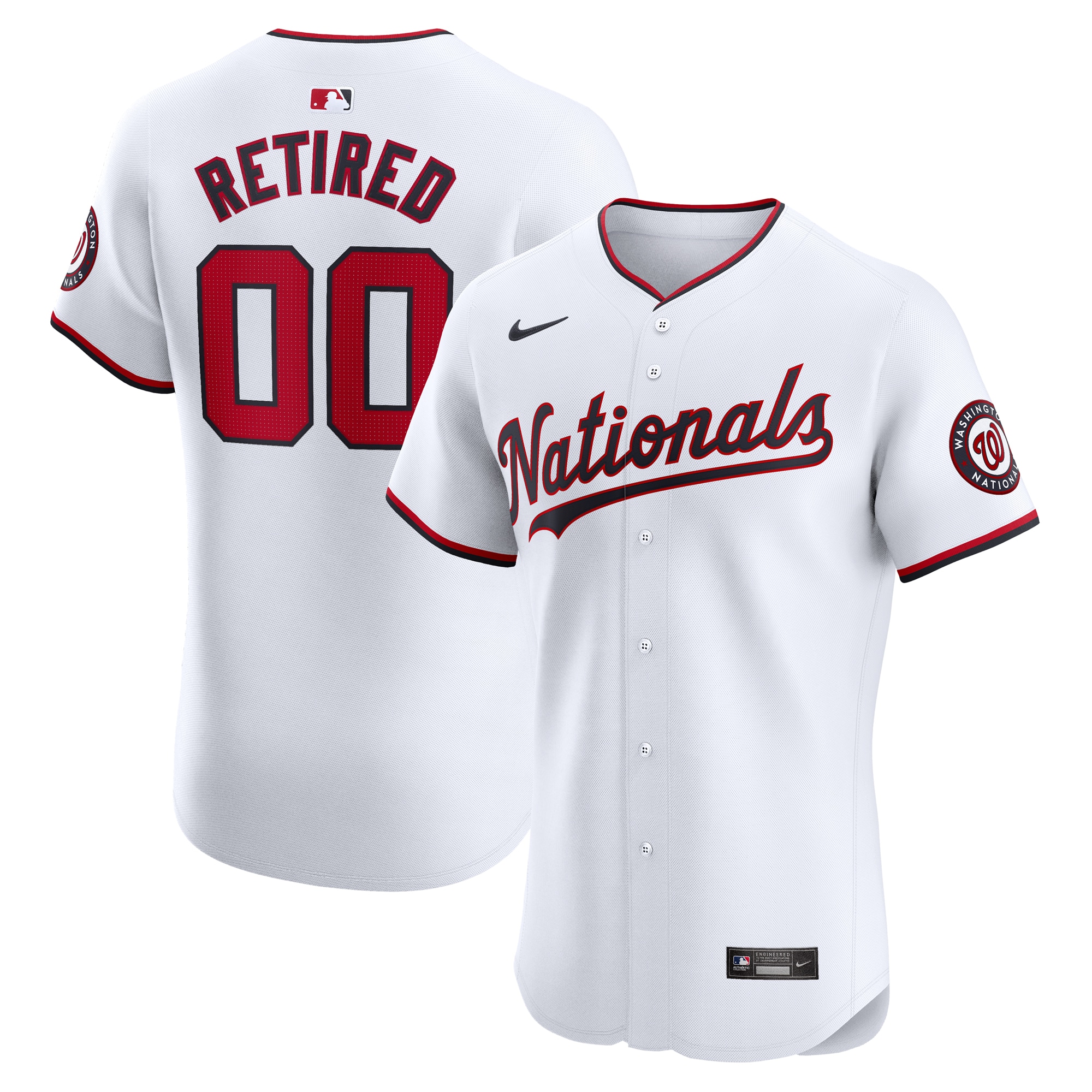 Washington Nationals Home Elite Pick-a-player Retired Roster Jersey - White