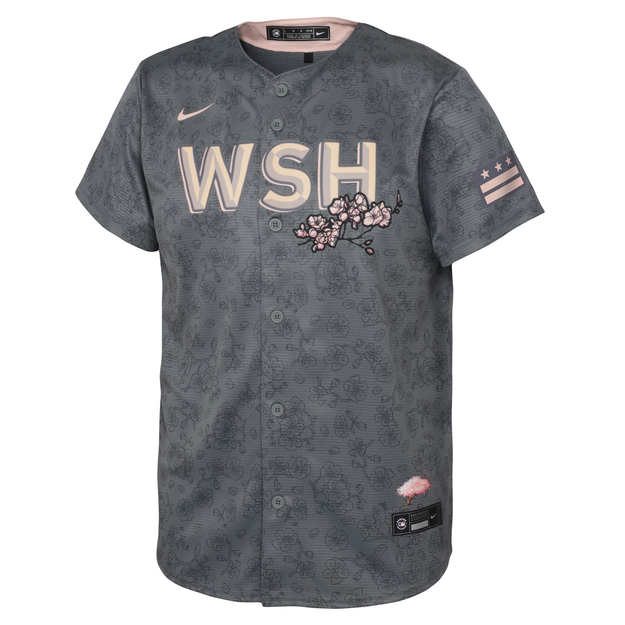 Alternative view of Washington Nationals Infant City Connect Replica Jersey - Gray