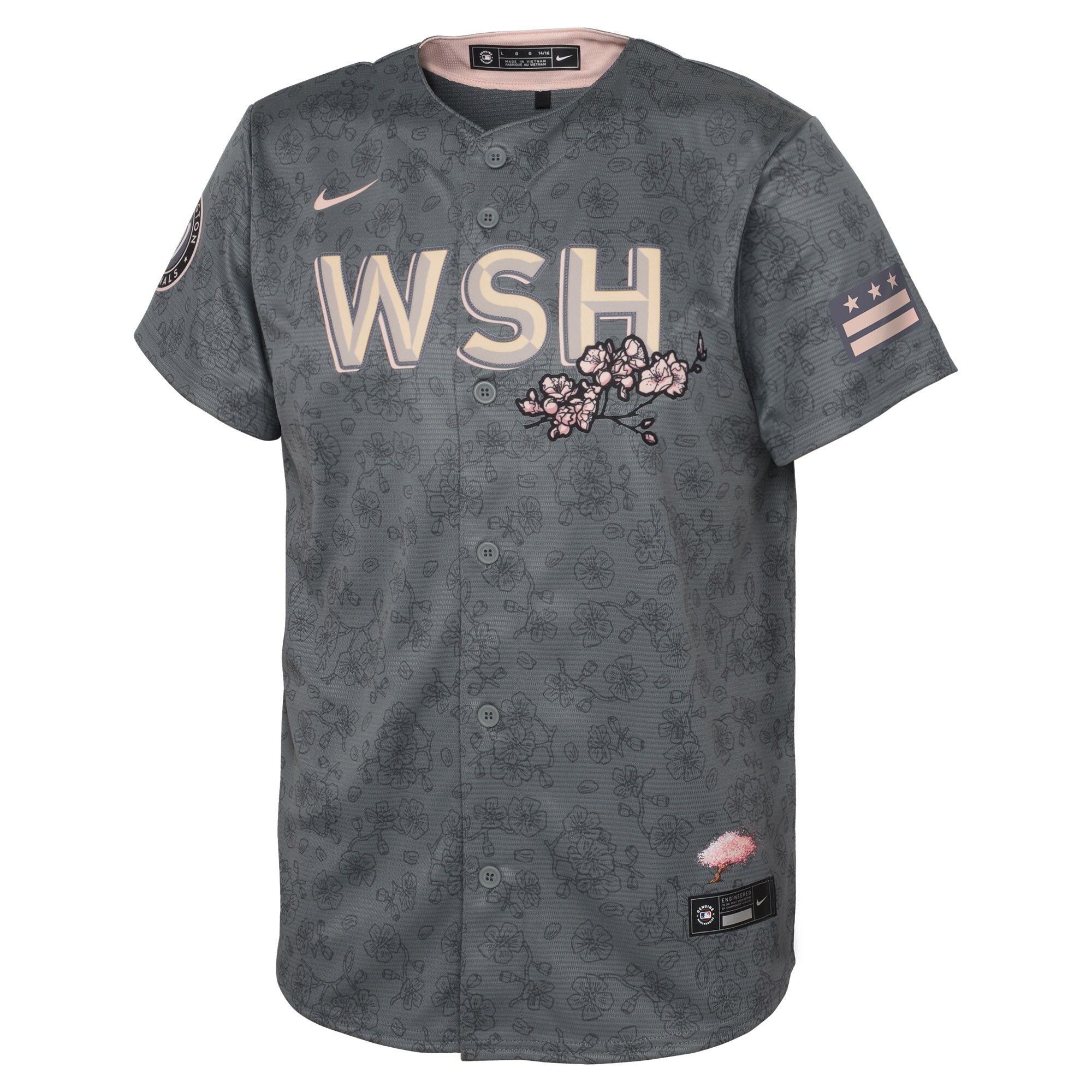 Alternative view of Washington Nationals Preschool City Connect Replica Jersey - Gray