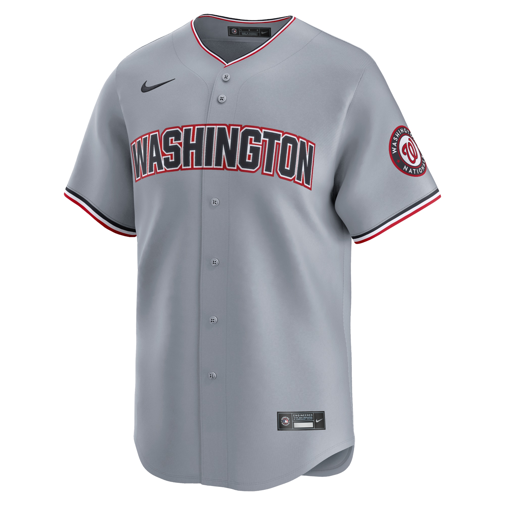Alternative view of Washington Nationals Road Limited JerseyÃƒâ€šÃ‚Â ÃƒÂ¢Ã¢â€šÂ¬Ã¢â‚¬Å“ Gray