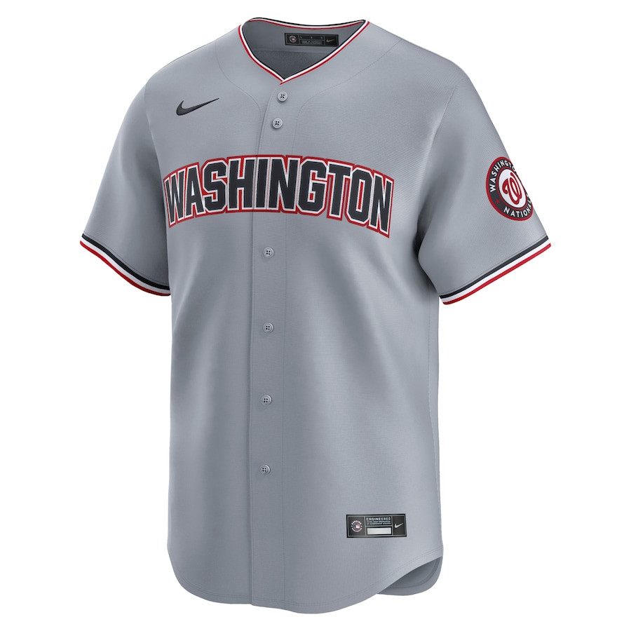 Alternative view of Washington Nationals Road Limited Men Jersey - Gray - JS522 