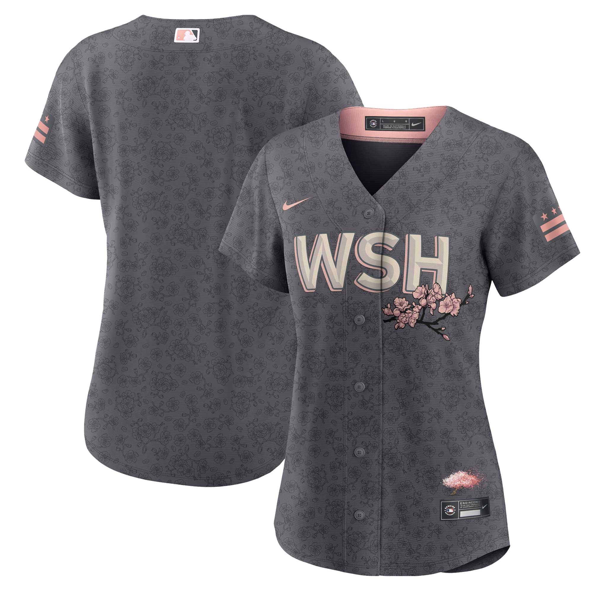Washington Nationals Women's City Connect Replica Team Jersey - Gray