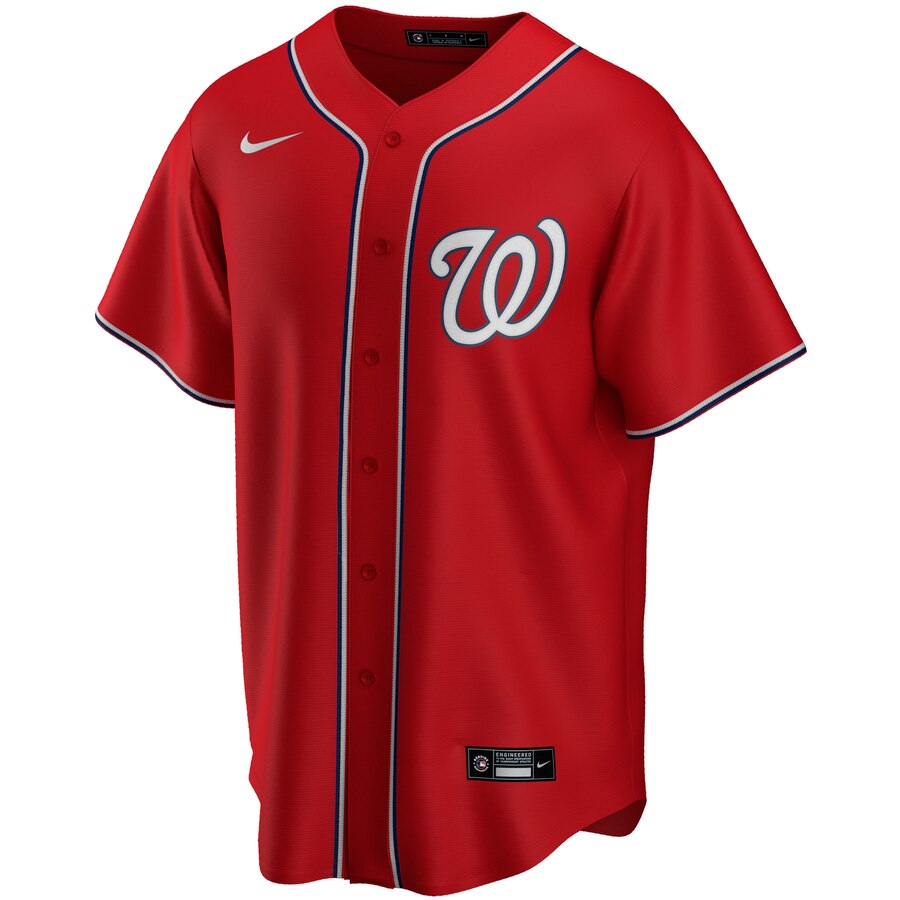 Alternative view of Washington Nationals Youth Alternate 2020 Replica Team Jersey - Red