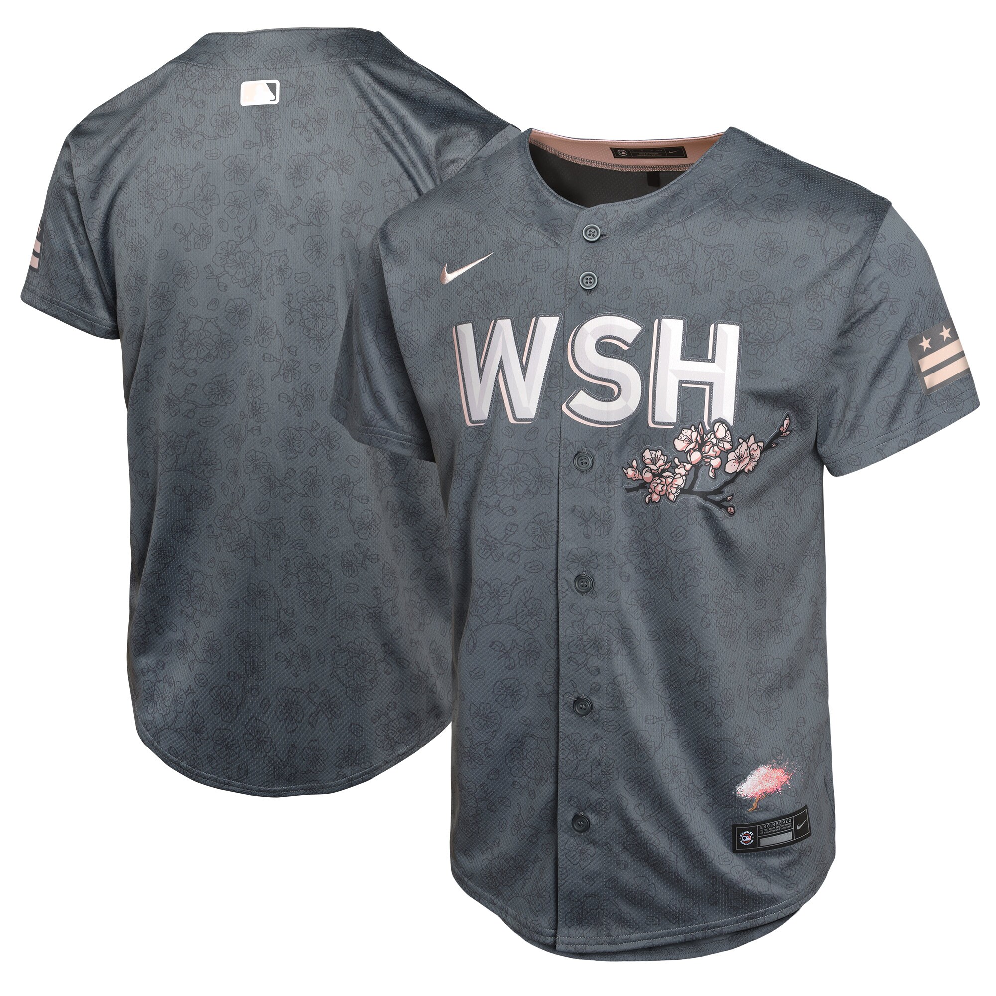 Washington Nationals Youth City Connect Limited Jersey - Charcoal