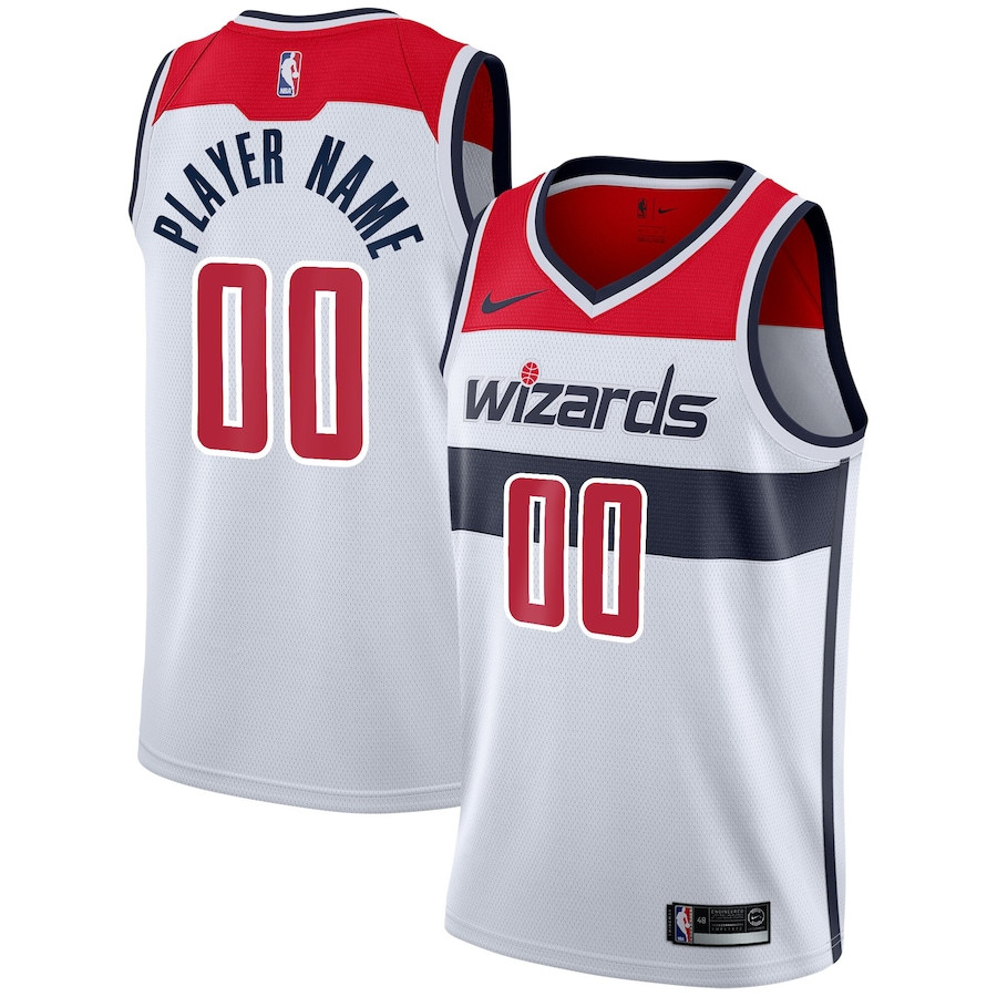 Washington Wizards 2023/24 Association Swingman Custom Men Jersey - White - JS874
