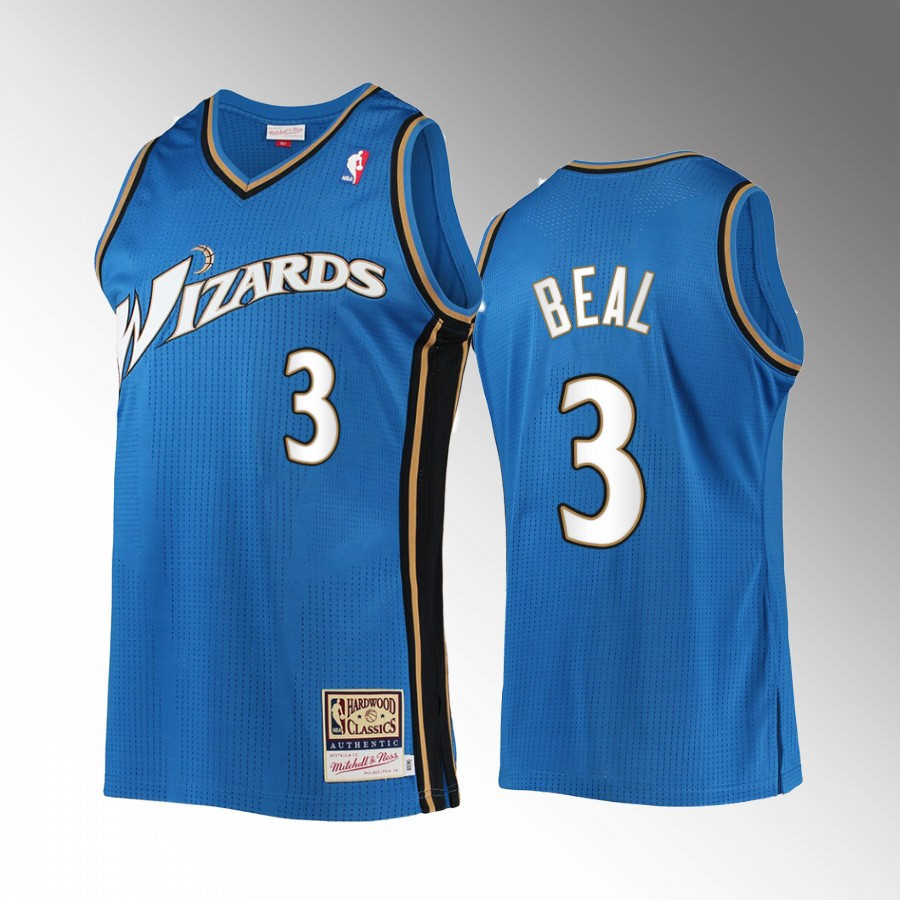 Washington Wizards Bradley Beal 3 Blue Hardwood Classics Men Jersey - JS556