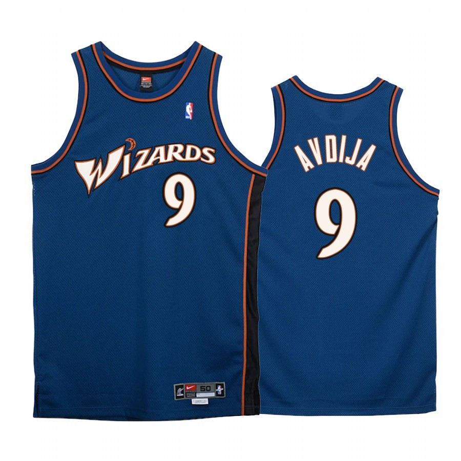 Washington Wizards Deni Avdija 9 Blue Throwback Jersey - JS878