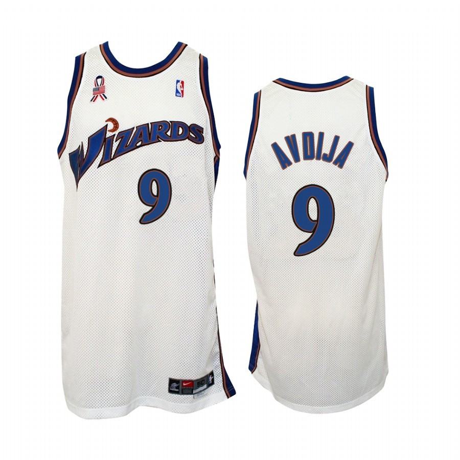 Washington Wizards Deni Avdija 9 White Throwback Jersey - JS947