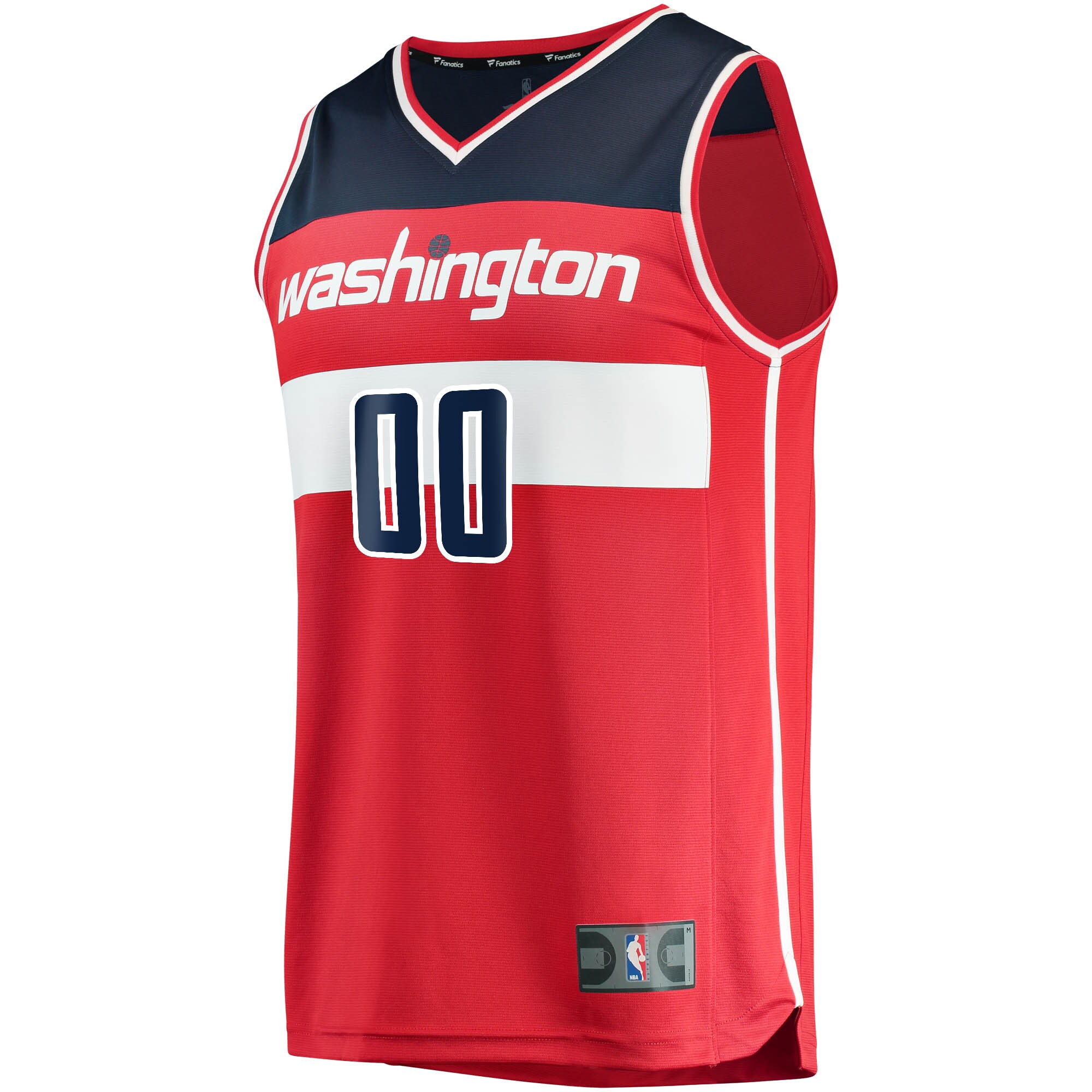 Alternative view of Washington Wizards Fanatics Fast Break Custom Replica Jersey Red - Icon Edition