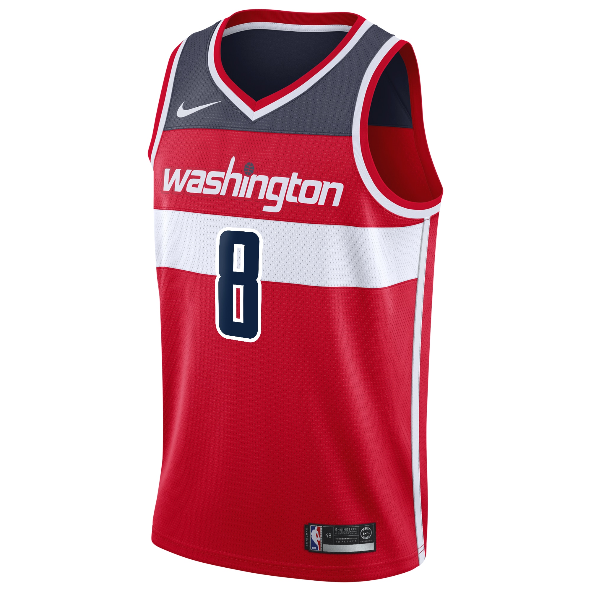 Alternative view of Washington Wizards Icon Edition Swingman Jersey - Red - Deni Avdija - Youth - JS599
