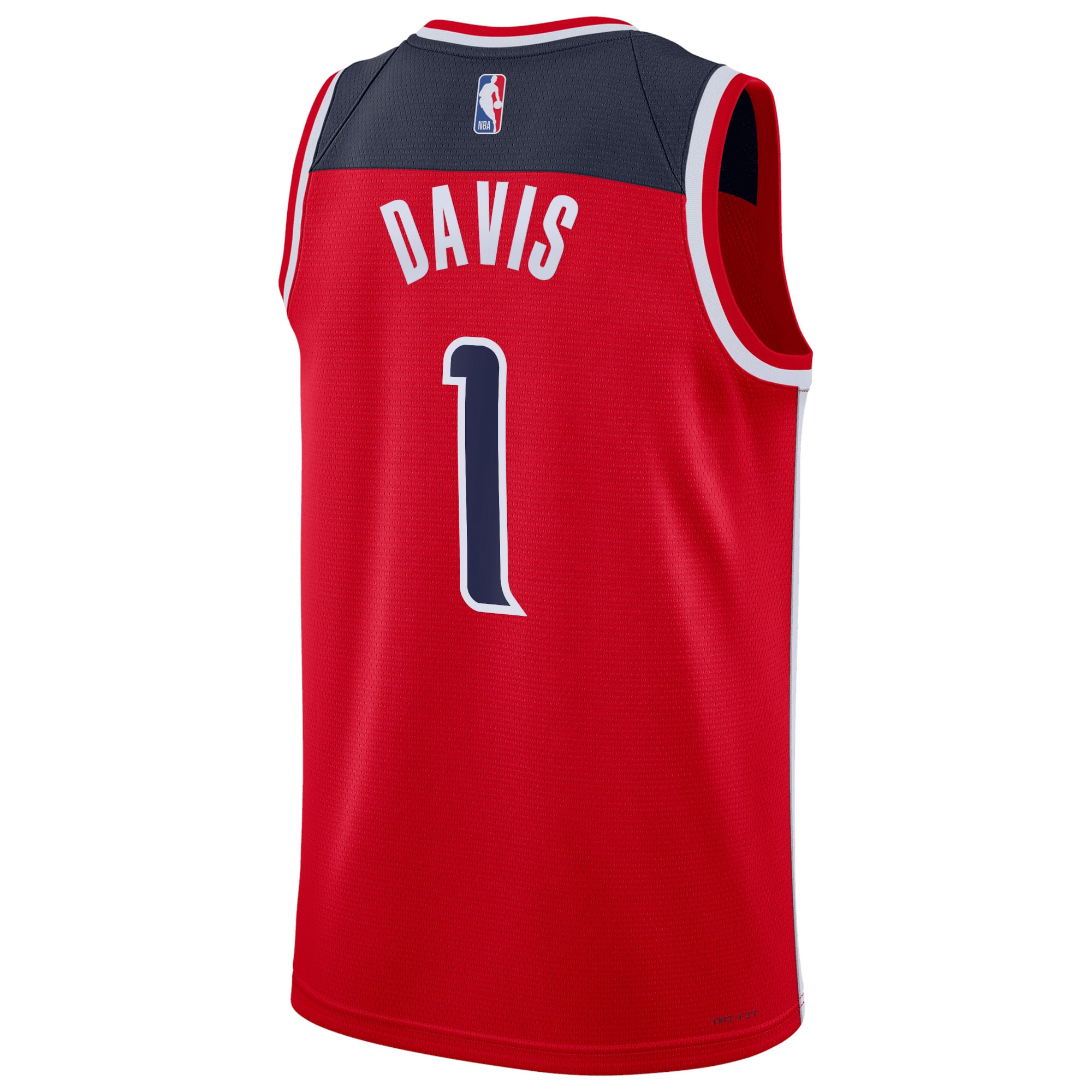 Alternative view of Washington Wizards Icon Edition Swingman Jersey - Red - Johnny Davis - Unisex - JS824