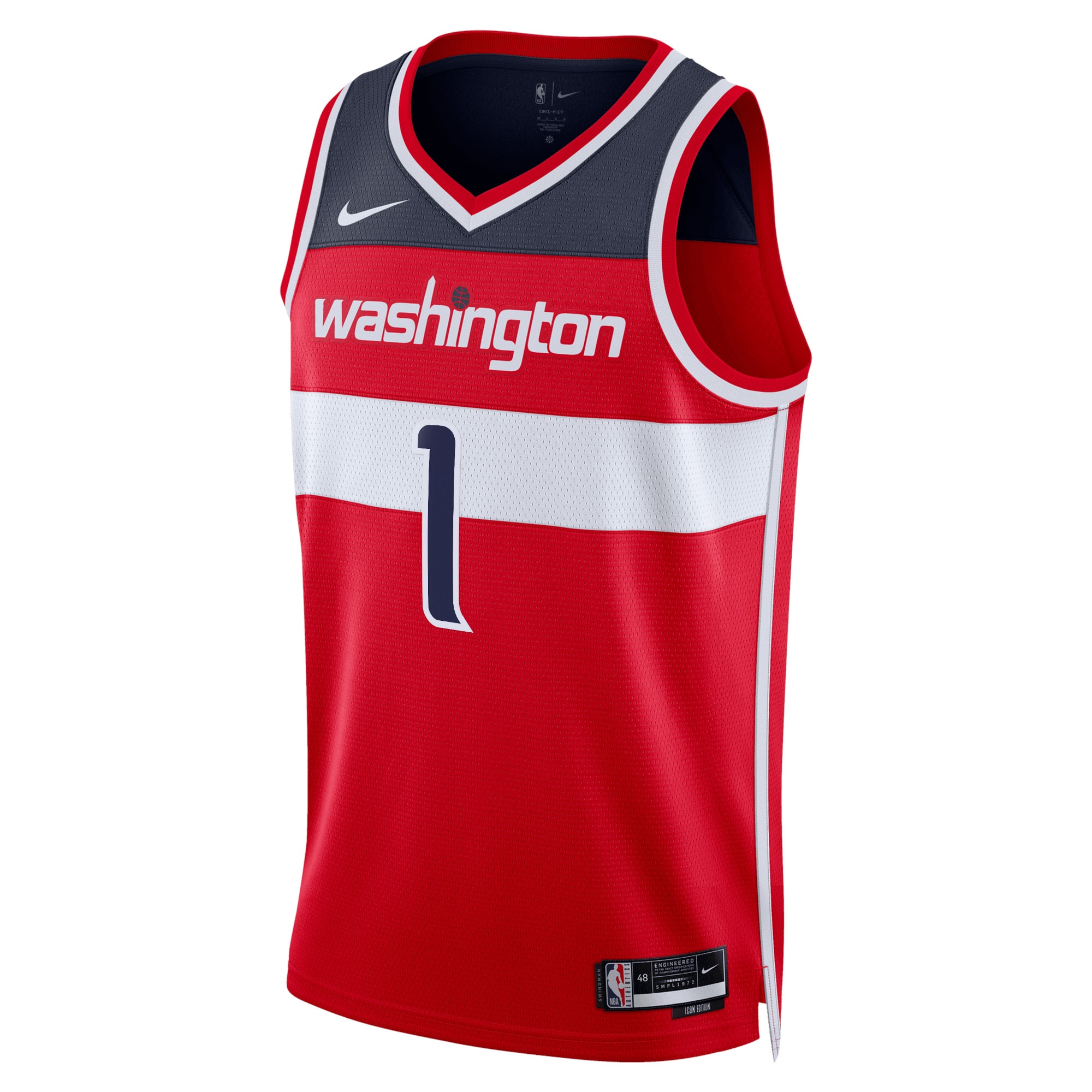 Washington Wizards Icon Edition Swingman Jersey - Red - Johnny Davis - Unisex - JS824