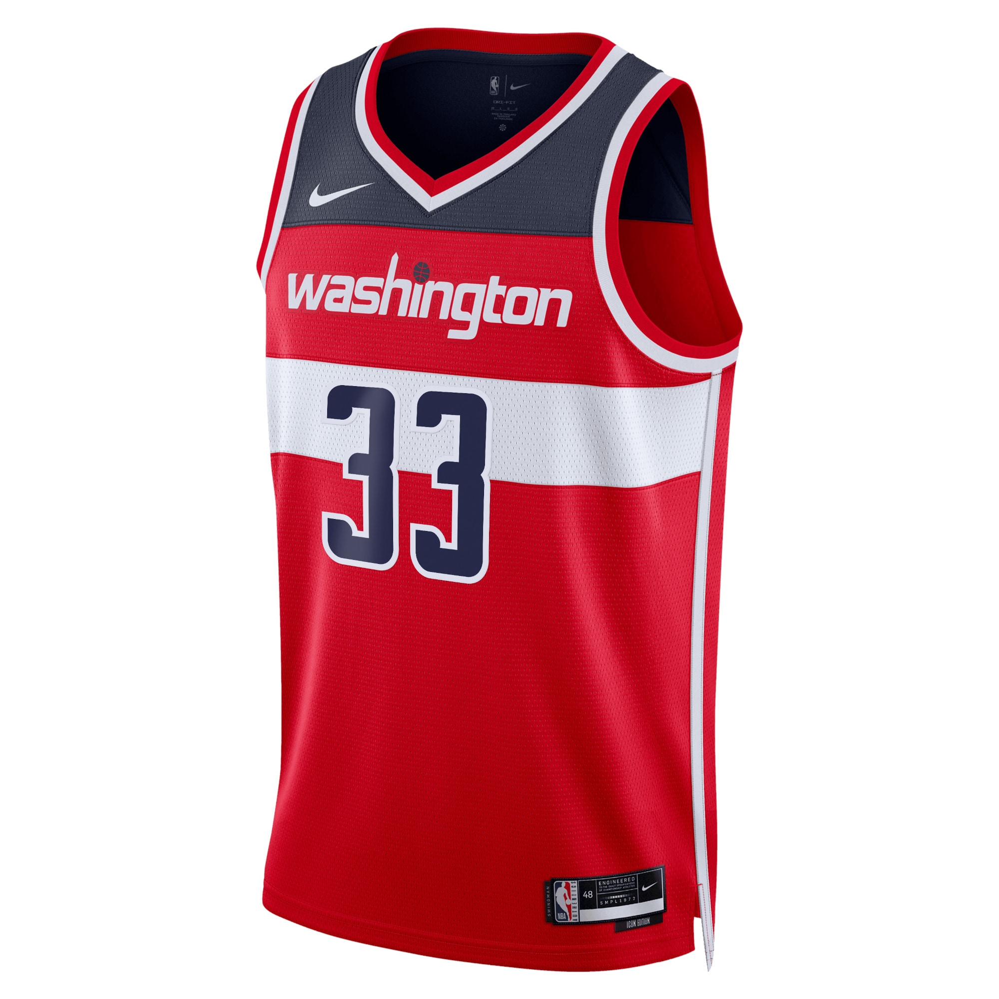 Washington Wizards Icon Edition Swingman Jersey - Red - Kyle Kuzma - Unisex - JS296