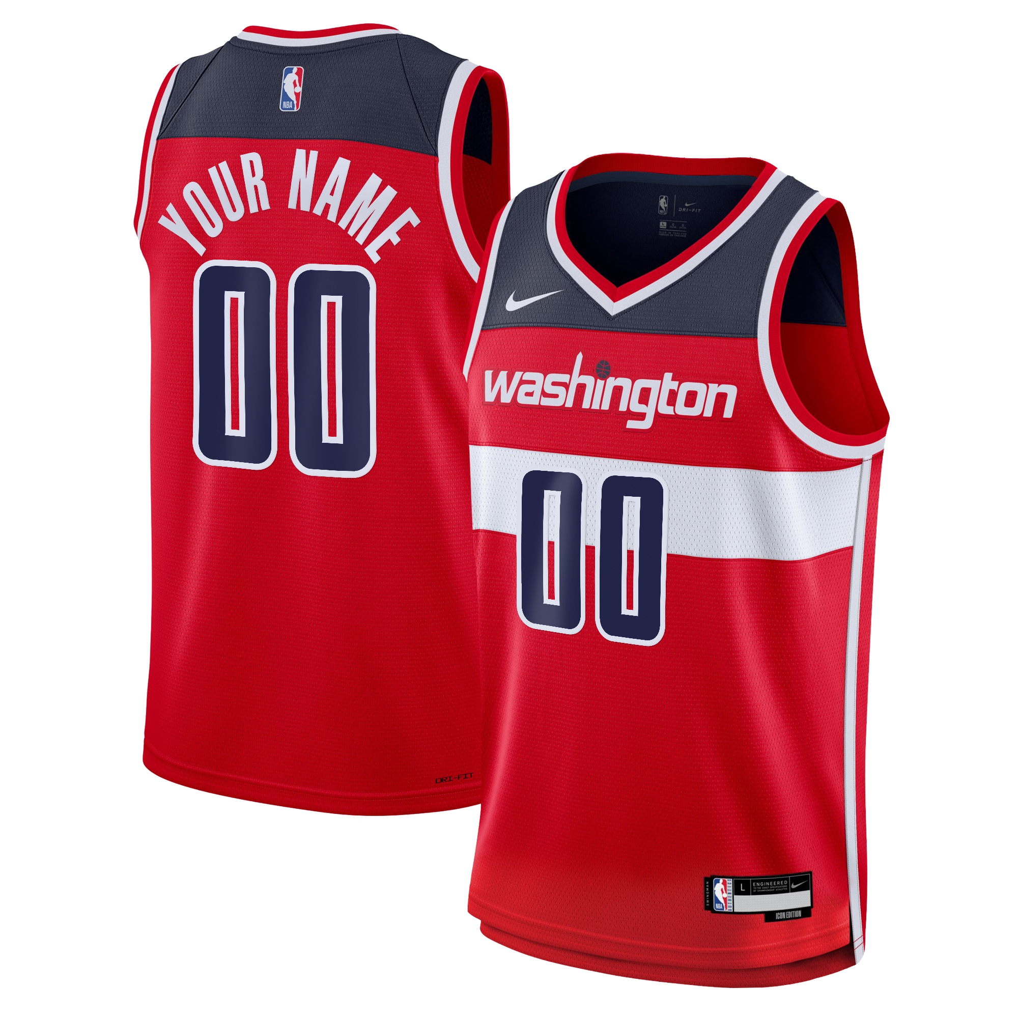 Washington Wizards Icon Swingman Jersey - Custom - Youth - JS803