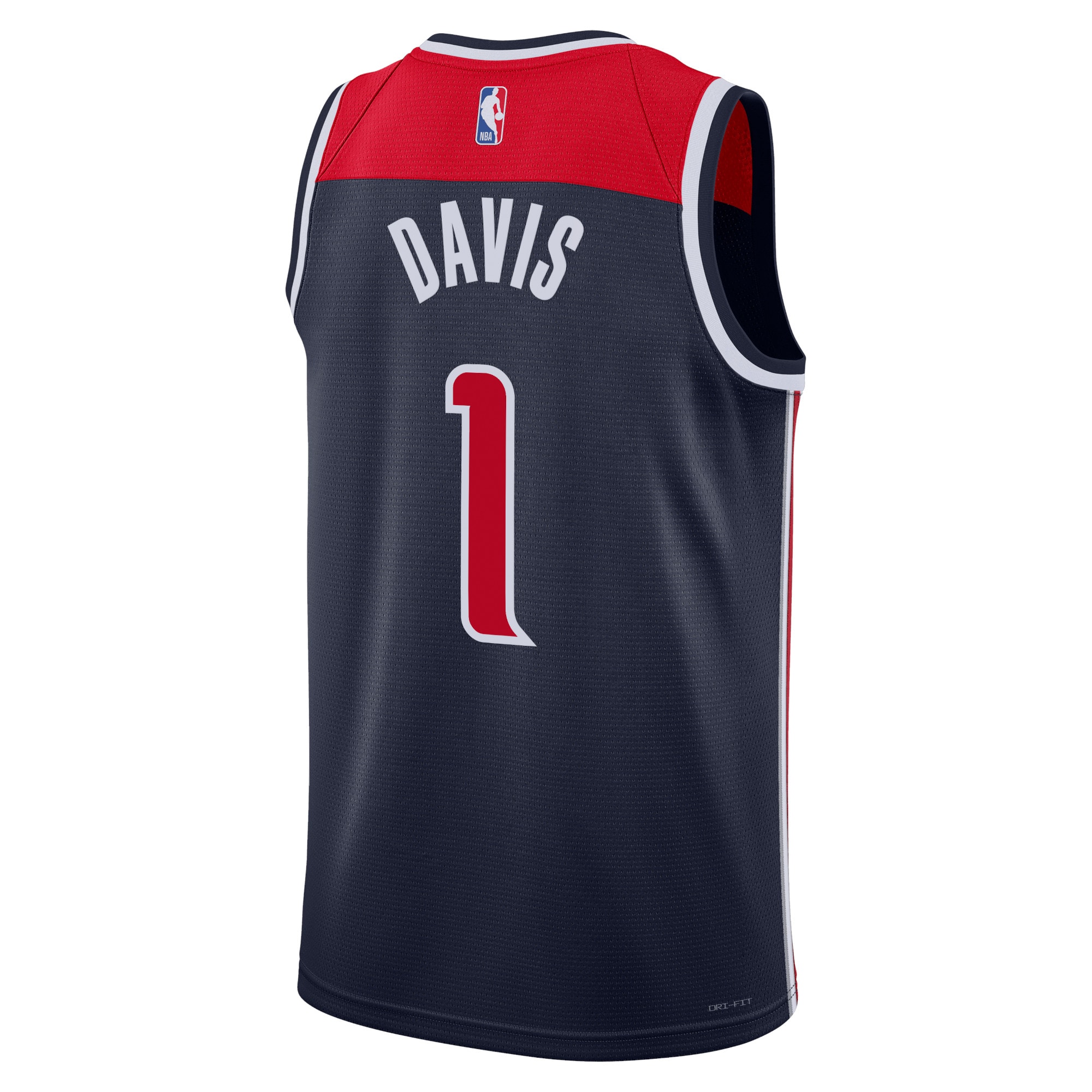 Alternative view of Washington Wizards Jordan Statement Edition Swingman Jersey - Navy - Johnny Davis - Unisex - JS374
