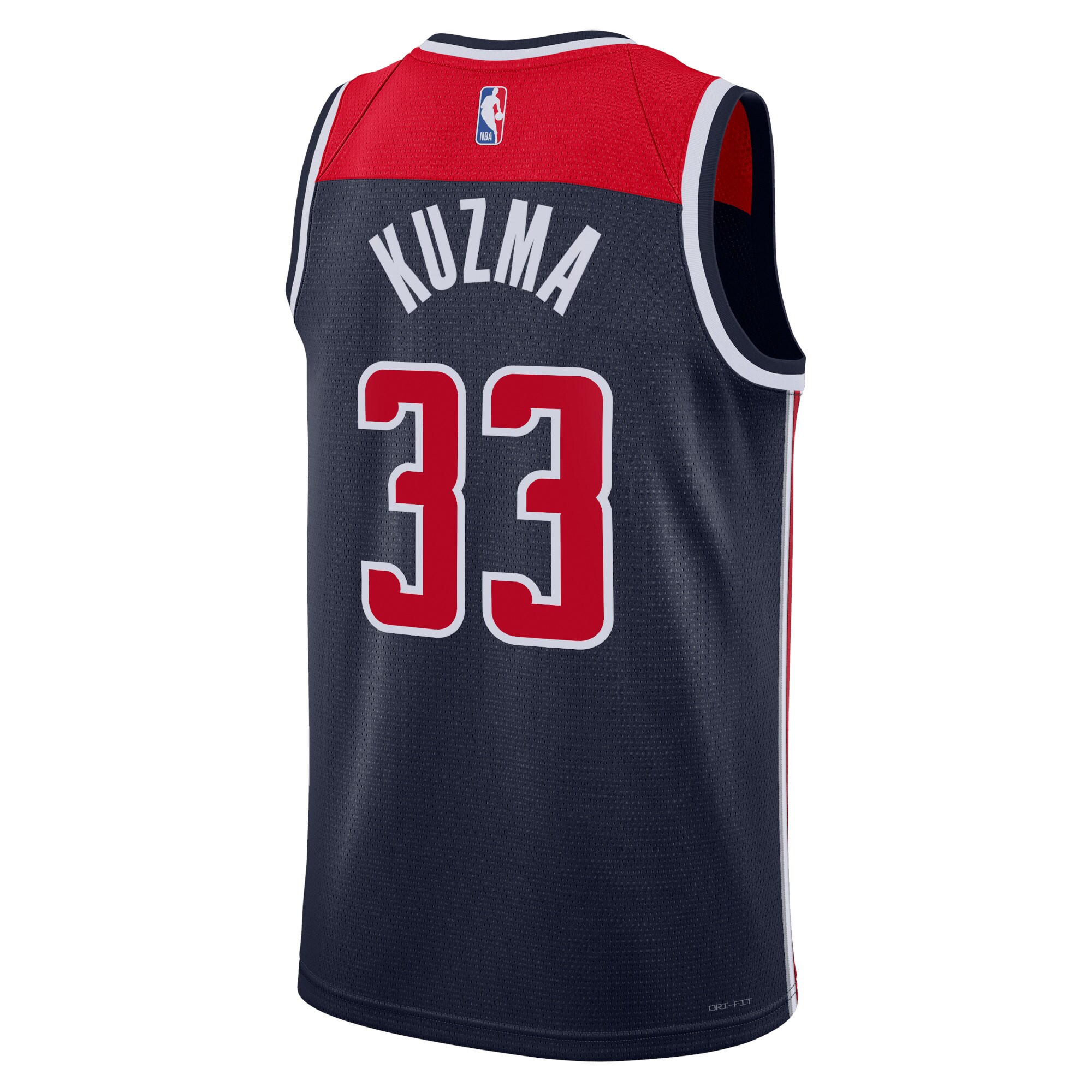 Alternative view of Washington Wizards Jordan Statement Edition Swingman Jersey - Navy - Kyle Kuzma - Unisex - JS542