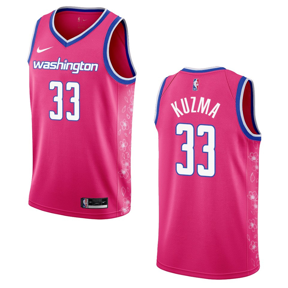 Washington Wizards Kyle Kuzma 2022-23 City Edition Pink Cherry Blossom Jersey