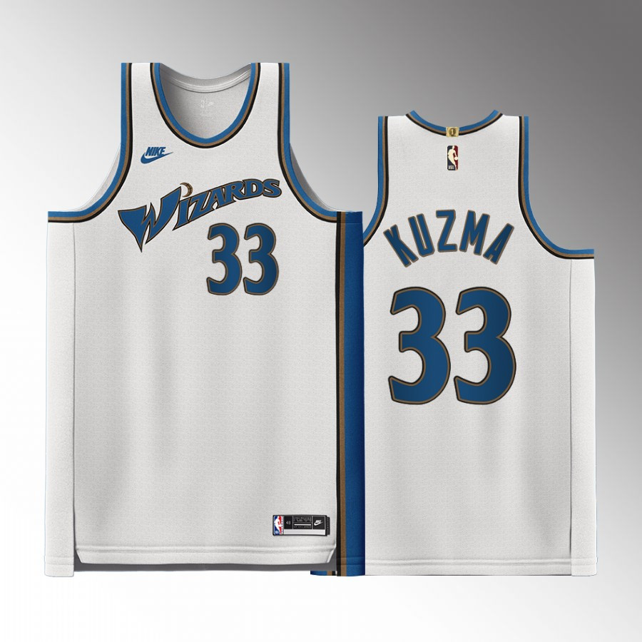 Washington Wizards Kyle Kuzma 33 Classic Edition White Men Jersey - JS223
