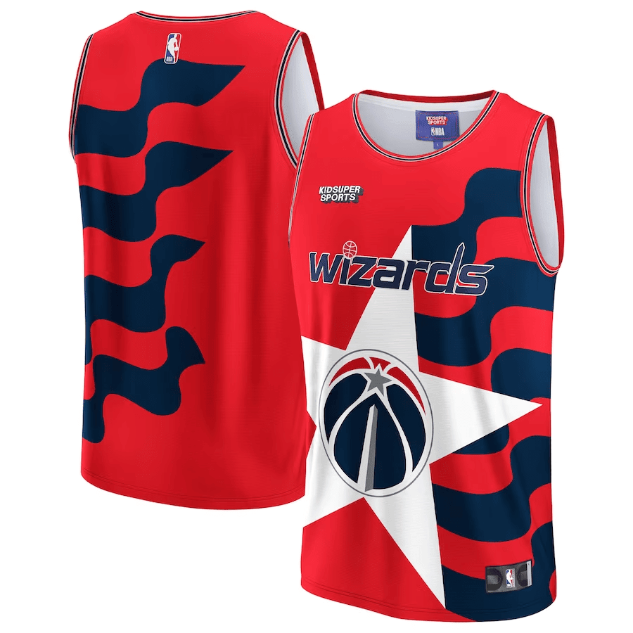 Washington Wizards NBA & KidSuper Studios Unisex Hometown Jersey - Red - JS775