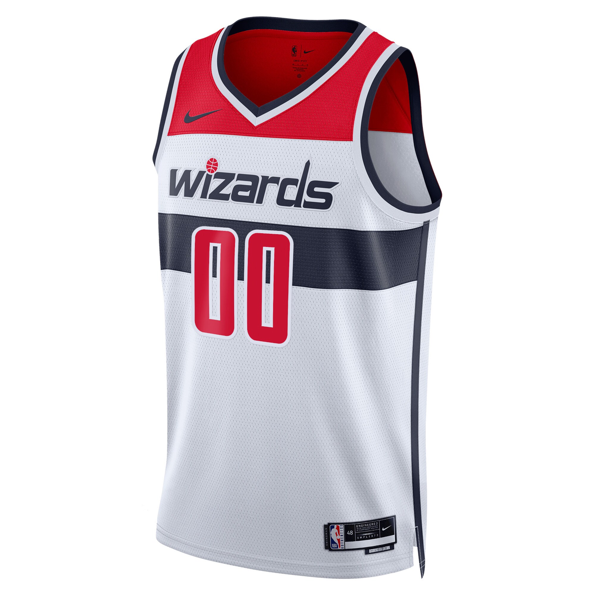 Alternative view of Washington Wizards Unisex Swingman Custom Jersey White - Association Edition