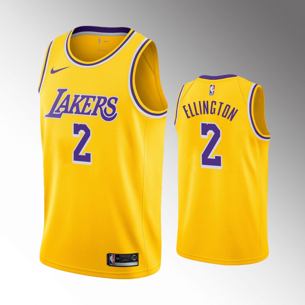 Wayne Ellington Los Angeles Lakers 2021 Icon Edition Gold 2021 Trade Jersey
