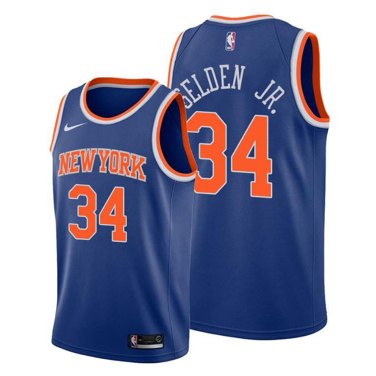 Wayne Selden Jr. New York Knicks Blue Icon Edition Jersey 34 - Men Jersey - JS908 