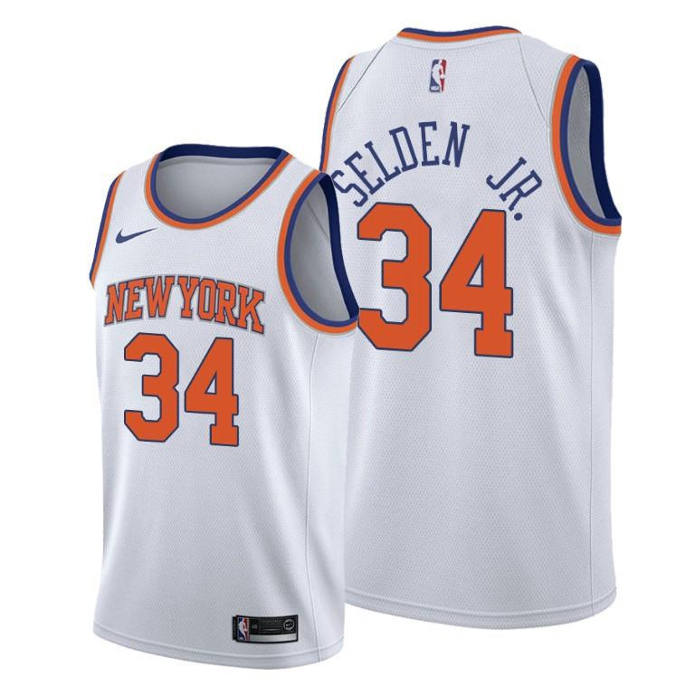 Wayne Selden Jr. New York Knicks White Association Edition Jersey 34 - Men Jersey - JS137 