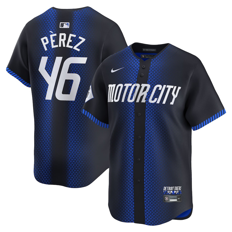 Wenceel Perez 46 Detroit Tigers 2024 City Connect Limited Men Jersey - Navy