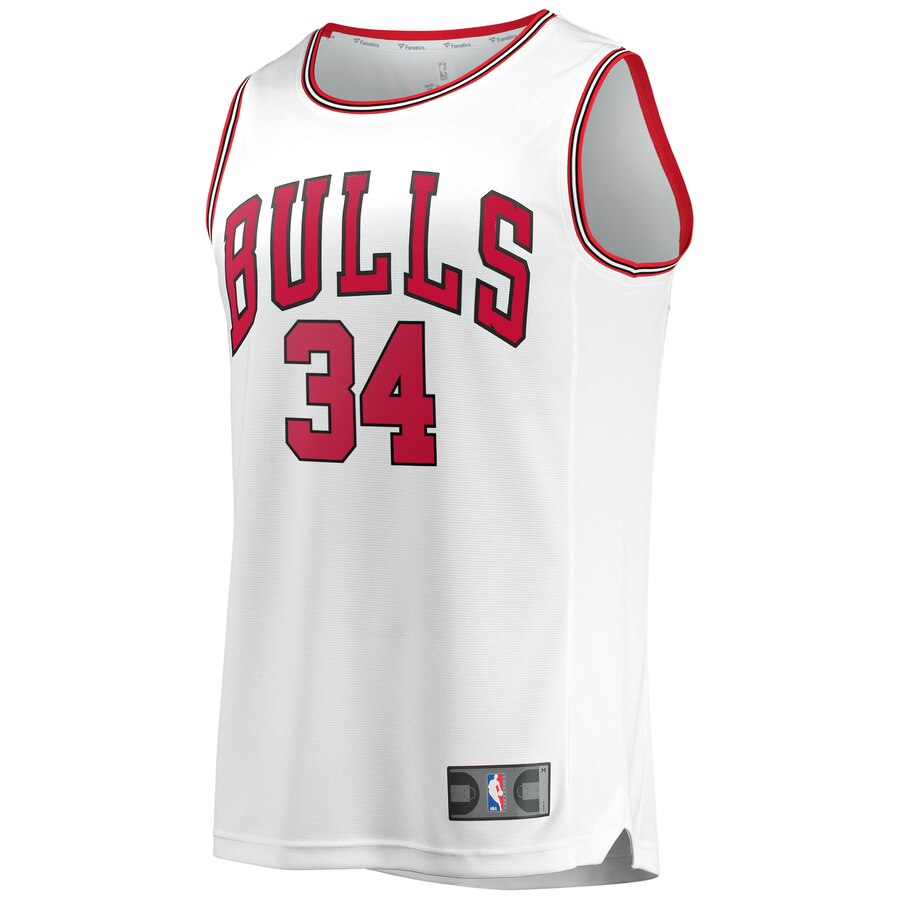 Alternative view of Wendell Carter Jr. Chicago Bulls Fanatics Branded Fast Break Replica Jersey - Association Edition - White