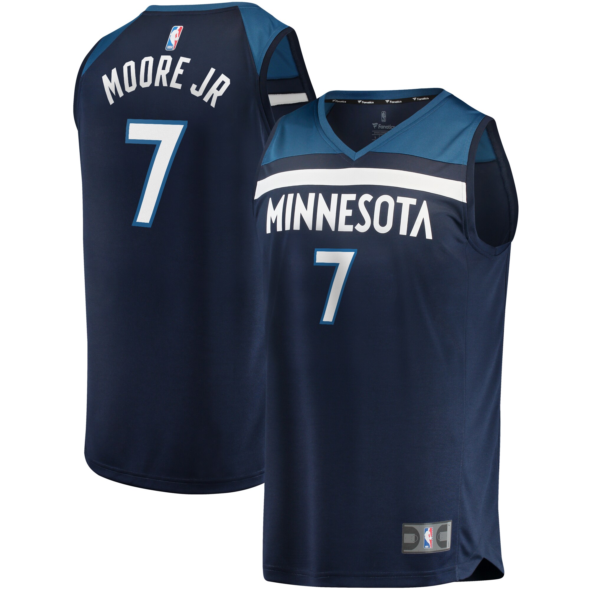 Alternative view of Wendell Moore Jr. Minnesota Timberwolves Fanatics Branded 2022 Nba Draft First Round Pick Fast Break Replica Player Jersey Icon - Edition - Navy