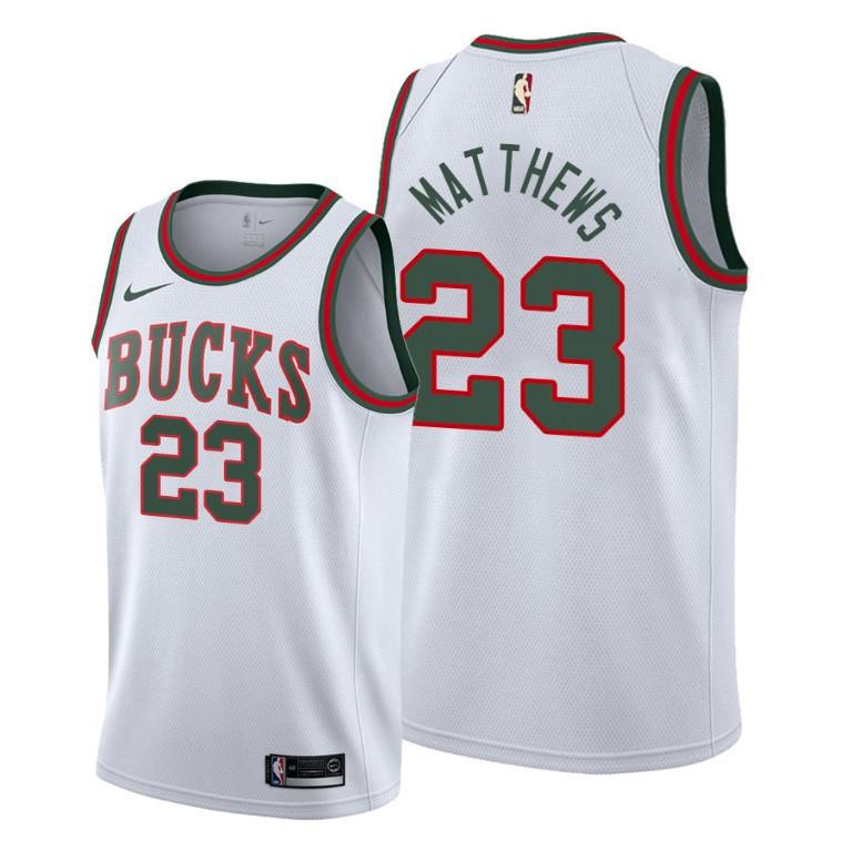 Wesley Matthews 23 Milwaukee Bucks Classic Edition White Jersey - Men Jersey - JS664 