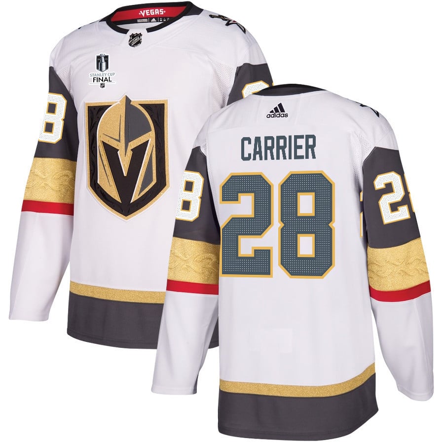 William Carrier 28 Vegas Golden Knights Stanley Cup 2023 Final Patch Away Breakaway Men Jersey - White - JS989 