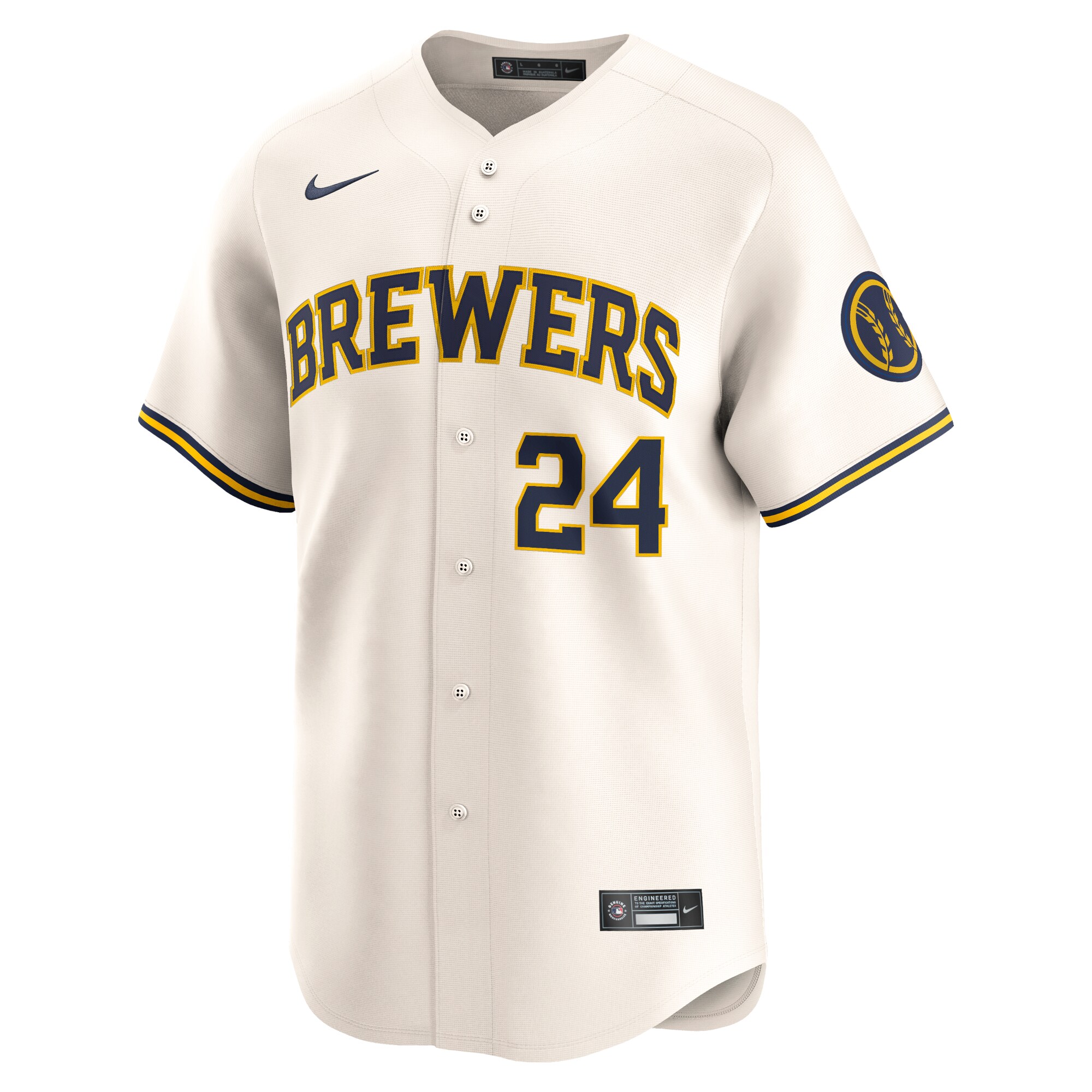 Alternative view of William Contreras Milwaukee Brewers Home Limited Player Jersey - Cream
