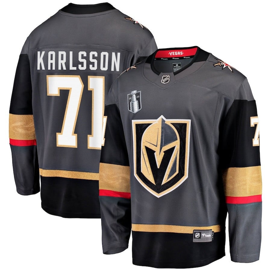 William Karlsson 71 Vegas Golden Knights 2023 Stanley Cup Final Alternate Breakaway Player Jersey - Black - JS371 