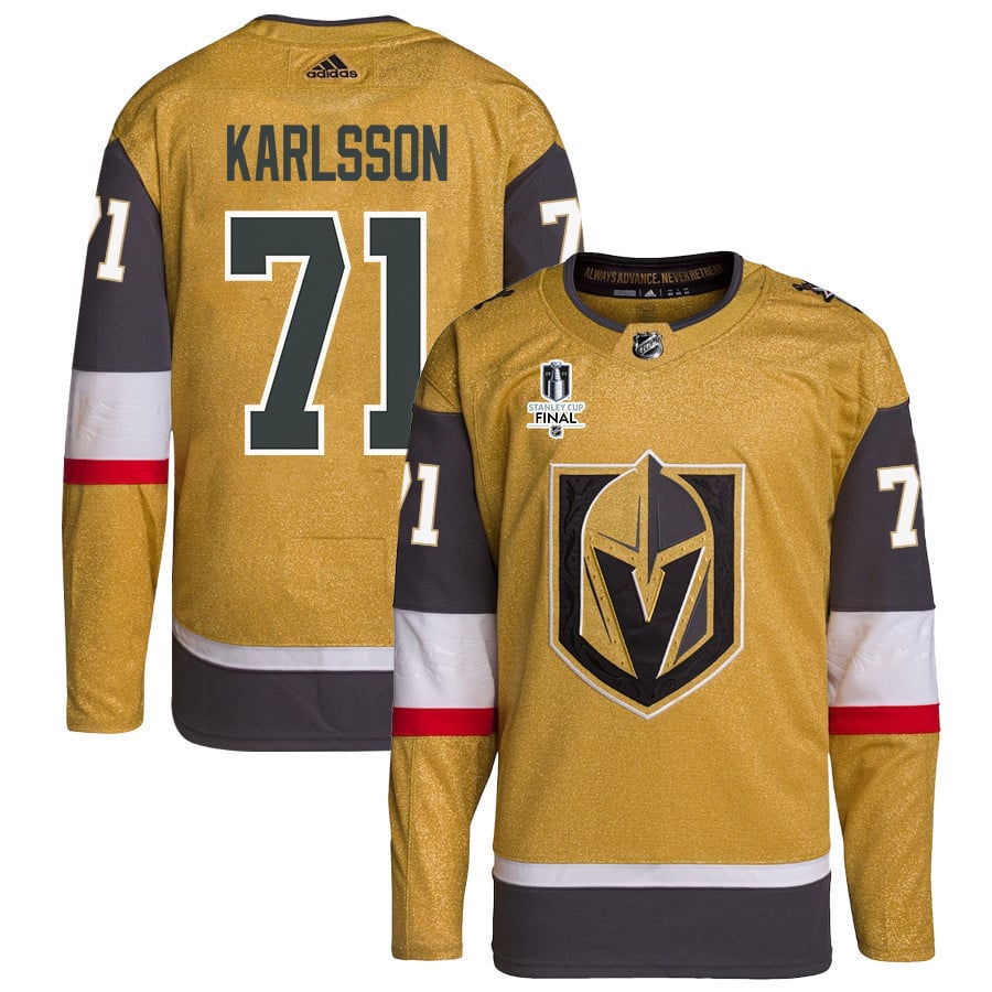 William Karlsson 71 Vegas Golden Knights Stanley Cup 2023 Final Patch Home Breakaway Men Jersey - Gold - JS760 