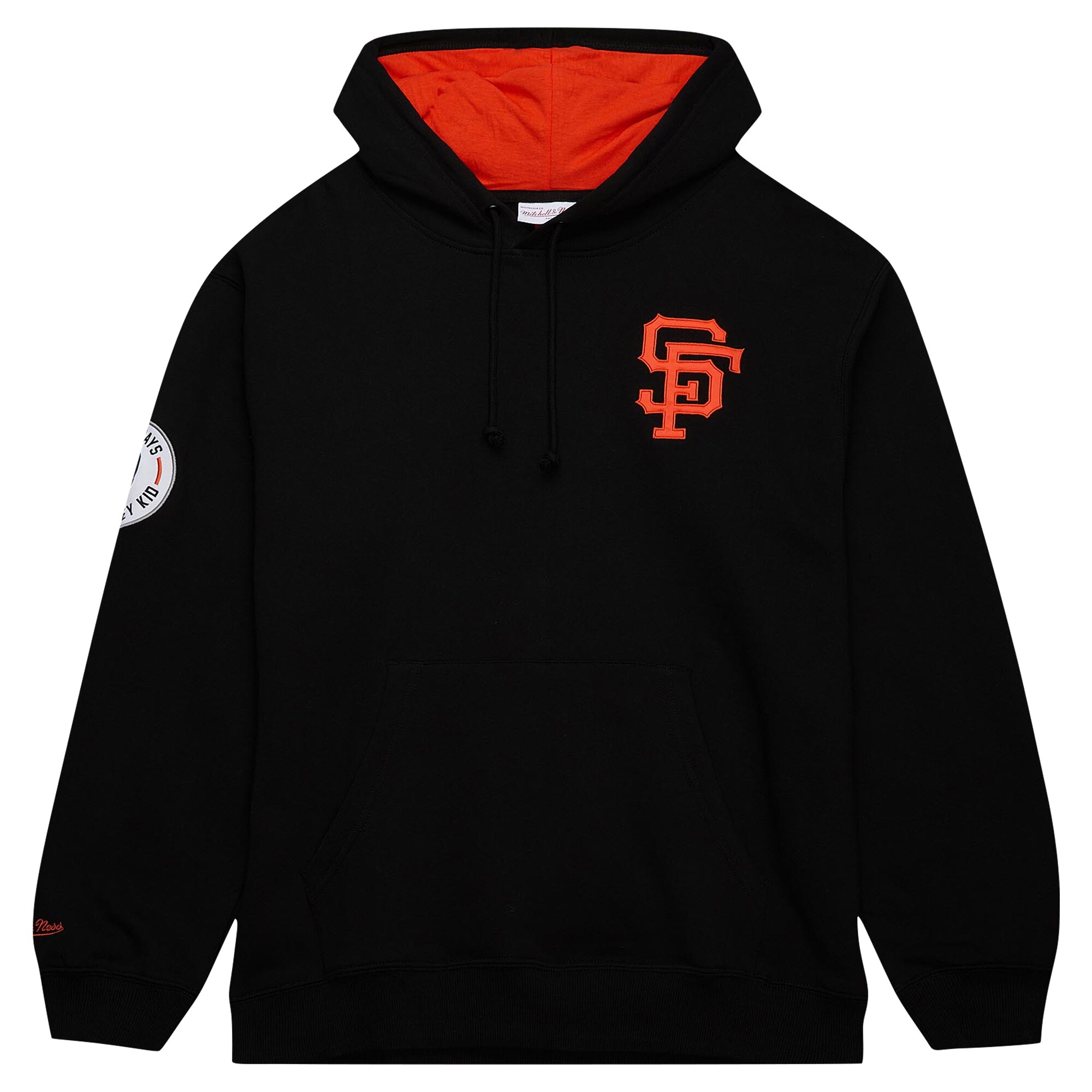 Alternative view of Willie Mays San Francisco Giants Mitchell & Ness Vintage Logo Name & Number Pullover Custom Hoodie - Black
