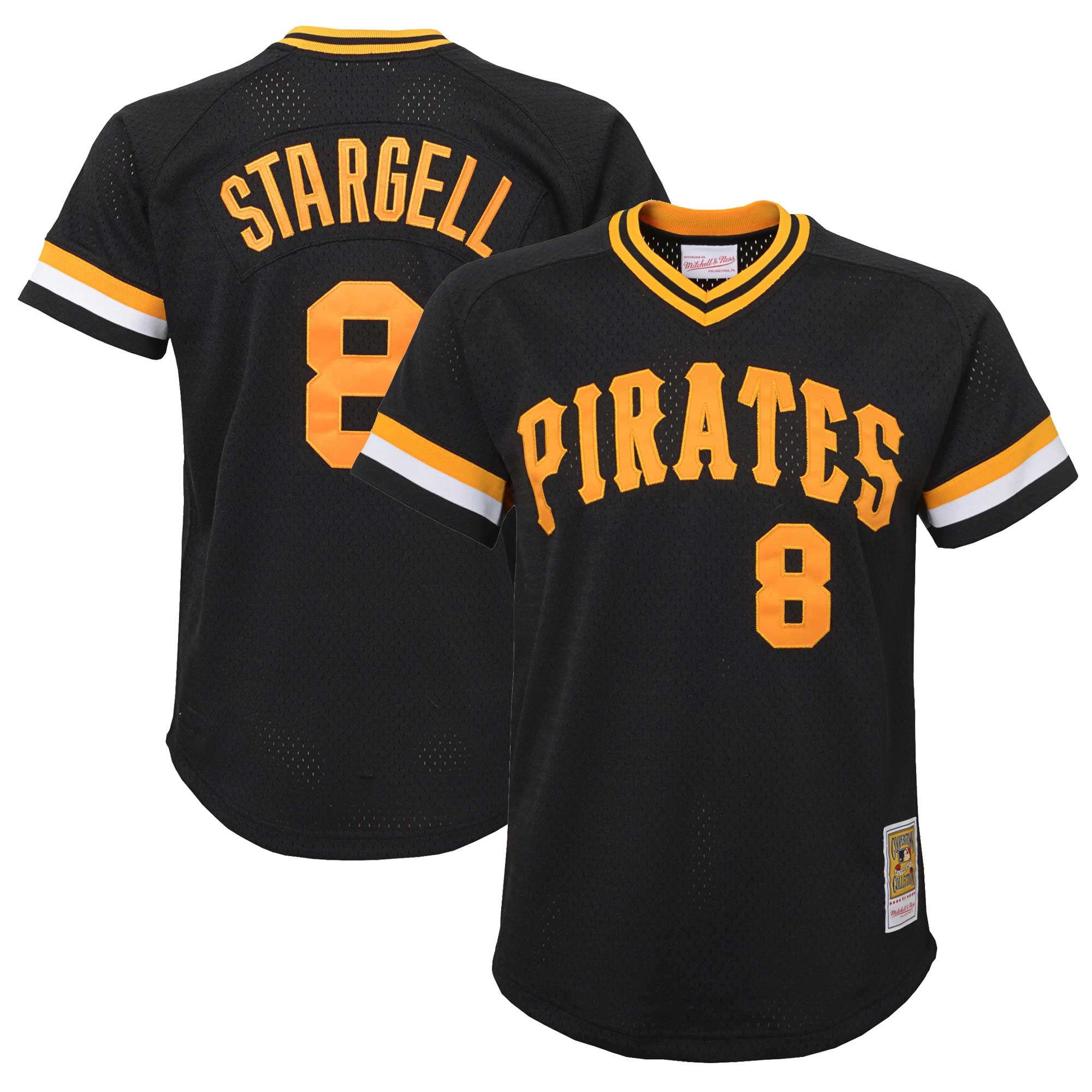 Willie Stargell Pittsburgh Pirates Mitchell & Ness Youth Cooperstown CollectionÃƒâ€šÃ‚Â mesh Batting Practice Jersey - Black