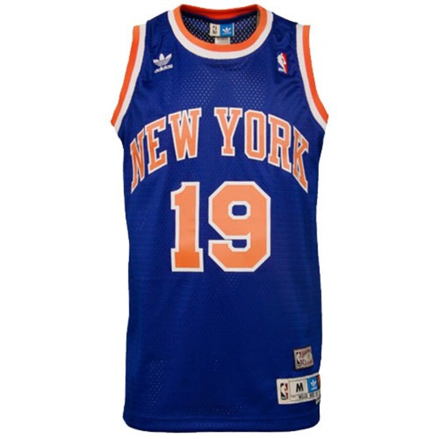 Alternative view of Willis Reed New York Knicks Adidas Hardwood Classics Soul Swingman Throwback Jersey - Blue