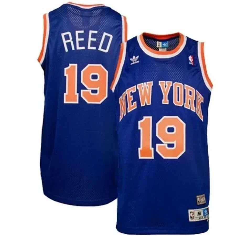 Willis Reed New York Knicks Hardwood Classics Soul Swingman Throwback Jersey - Blue - JS986 