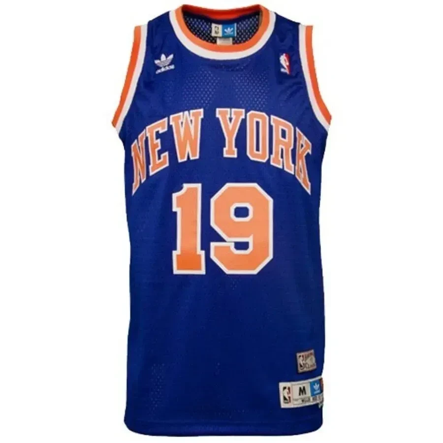 Alternative view of Willis Reed New York Knicks Hardwood Classics Soul Swingman Throwback Jersey - Blue - JS986 