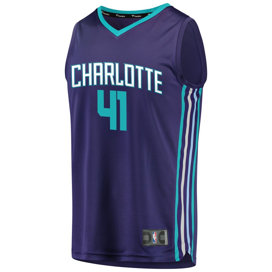 Alternative view of Willy Hernangomez Charlotte Hornets Fanatics Branded Fast Break Replica Player Jersey - Statement Edition - Purple