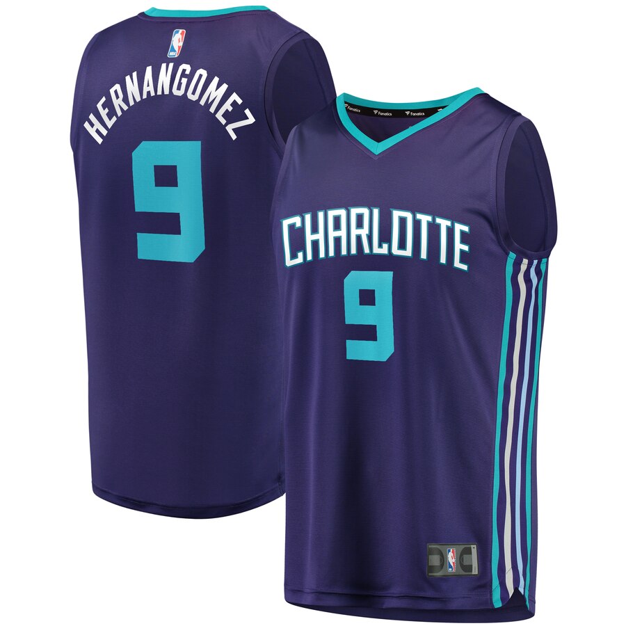 Willy Hernangomez Charlotte Hornets Fanatics Branded Youth Fast Break Replica Player Jersey - Statement Edition - Purple