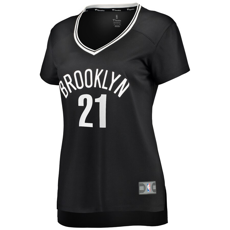 Alternative view of Wilson Chandler Brooklyn Nets Fanatics Branded Women's Fast Break Replica Player Jersey Black - Icon Edition