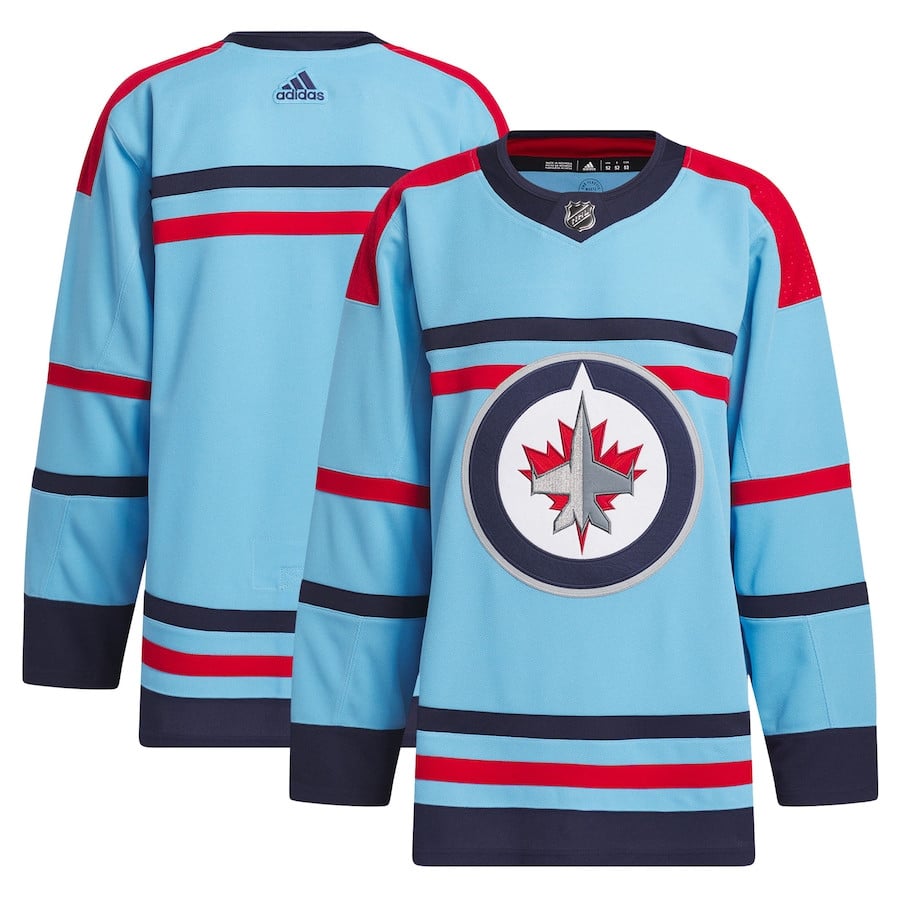 Winnipeg Jets Anniversary Primegreen Men Jersey - Light Blue - JS688 