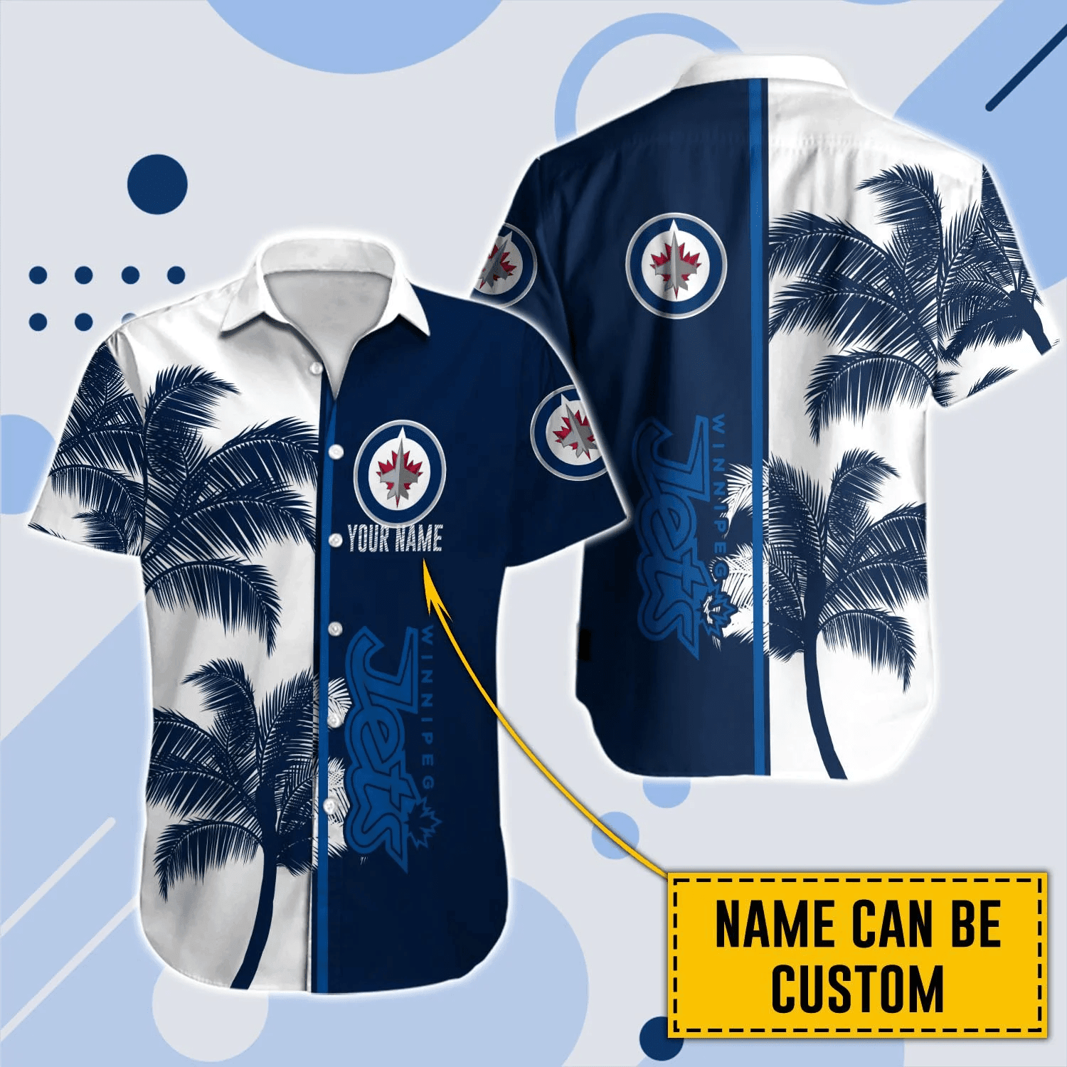 Alternative view of Winnipeg Jets Hawaiian Shirt And Set - Customized - JS423 