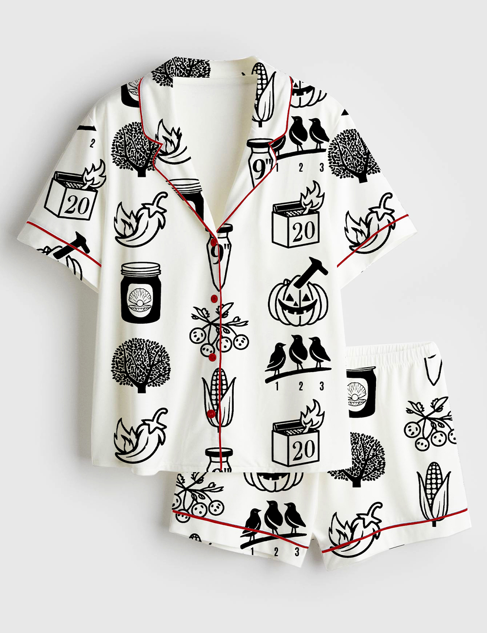 Women's 90s Rock Icons Grunge Style Retro Music Rock Band Print Short Sleeve Satin Pajama Set